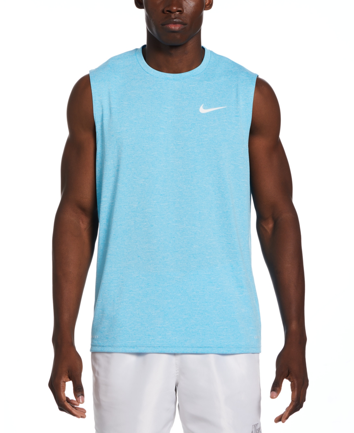 Shop Nike Men's Hydroguard Swim Shirt In Aquarius Blue