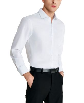 Perry Ellis Men's Modern-Fit Lux Twill Solid Dress Shirt