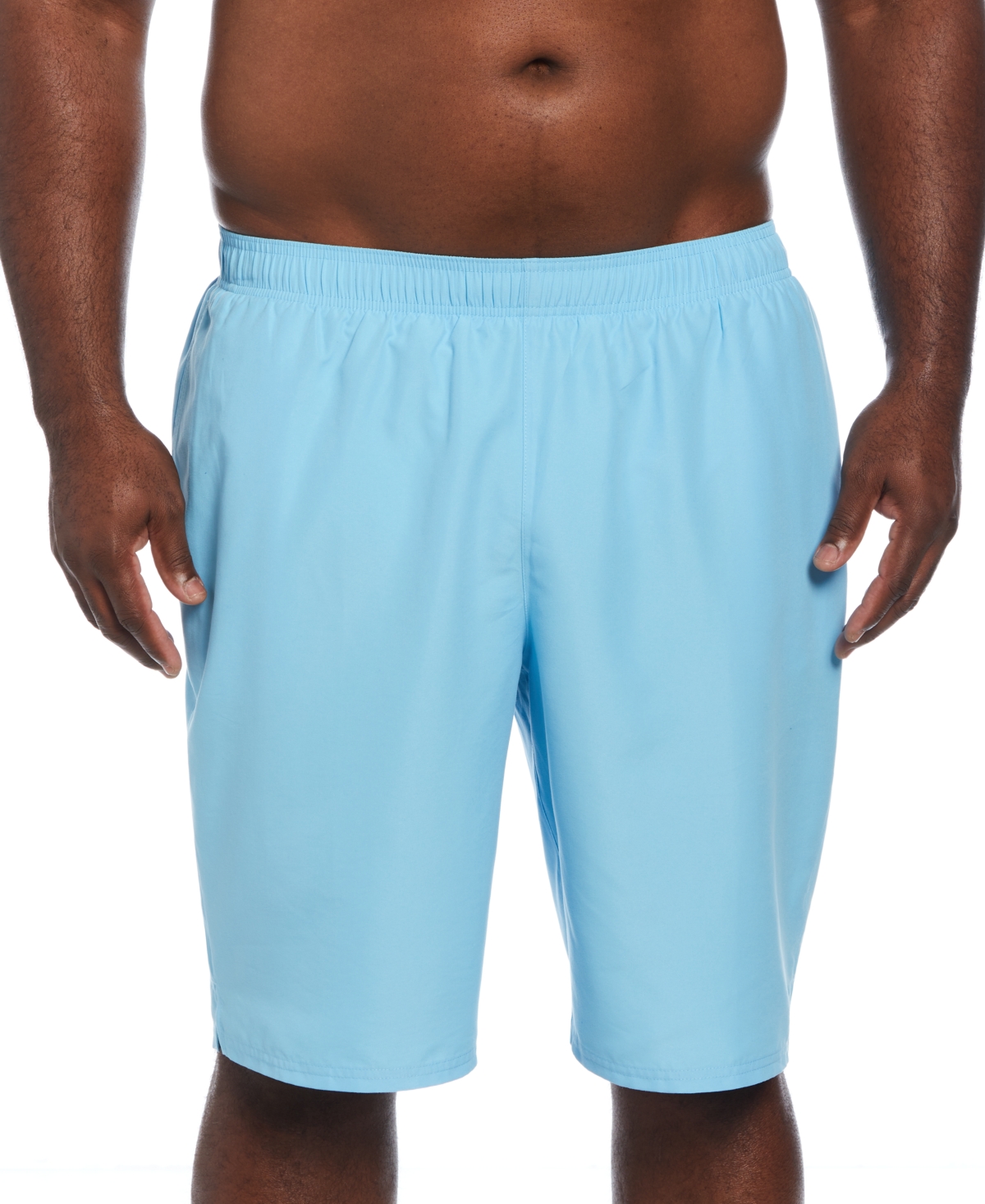 Shop Nike Men's Big & Tall Essential Lap Dwr Solid 9" Swim Trunks In Aquarius Blue