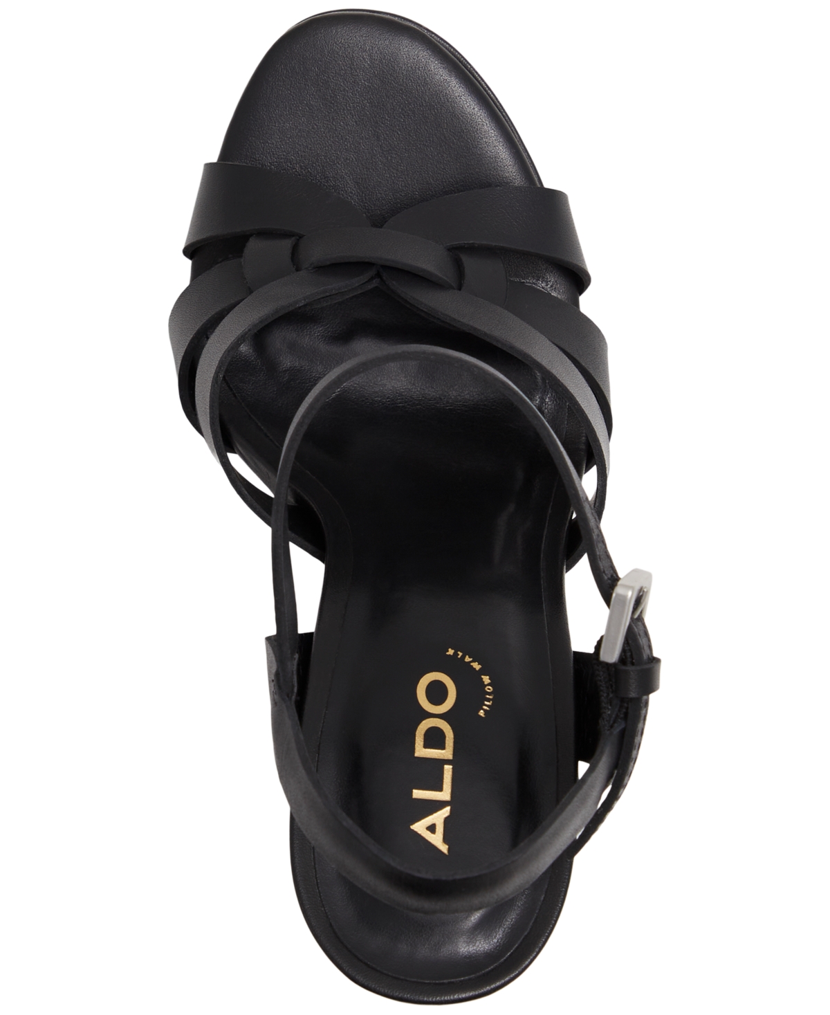 Shop Aldo Afaoni Strappy Two-piece Stiletto Dress Sandals In Brown