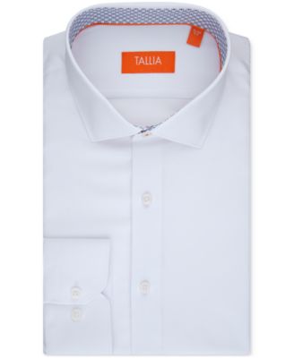 Men's Slim-Fit Solid Poplin Dress Shirt