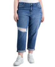 Earl Jeans Embroidered Bleach-Stain Cuffed Skinny Jeans - Macy's