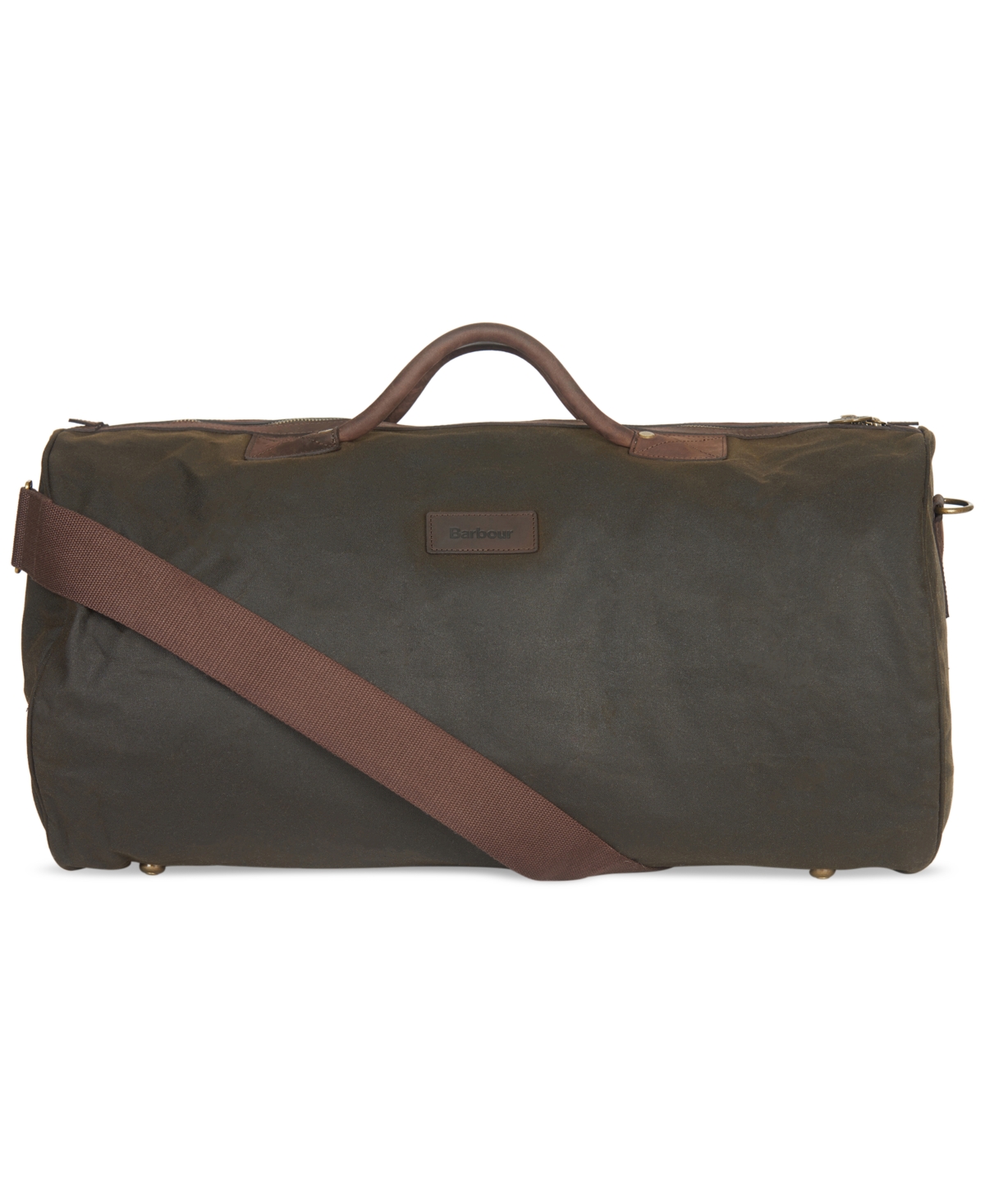Men's Wax-Cotton Holdall Bag - Olive