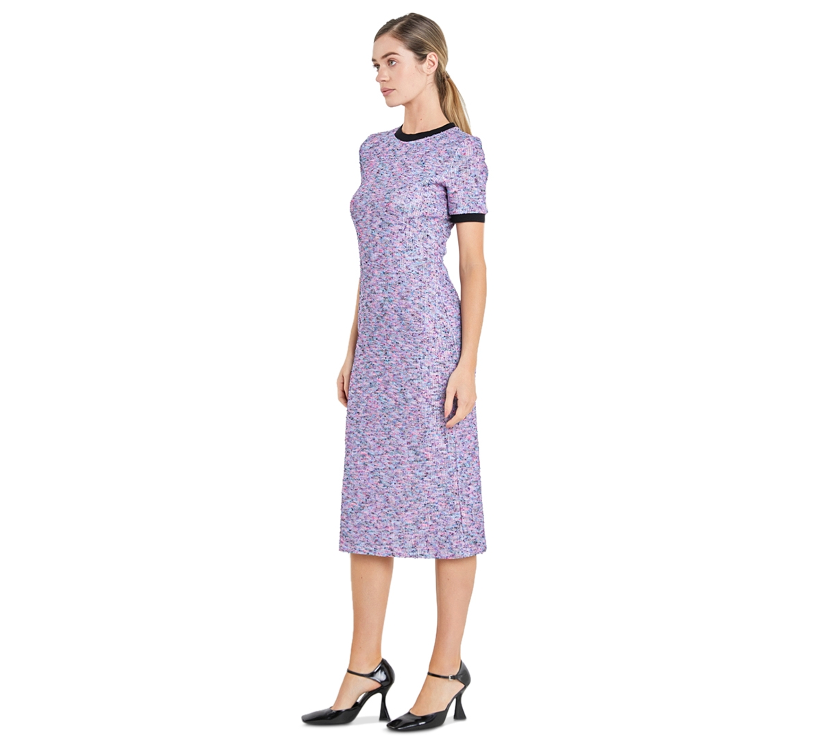 Shop English Factory Women's Rainbow Knit Midi Dress