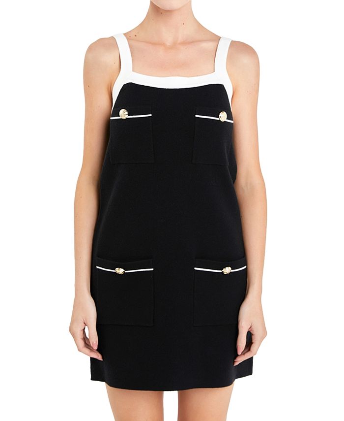 Midi Length Dress English Factory - Sleeveless Tie-Strap Lace Midi Dress  V-neck Midi Dress Side Slits