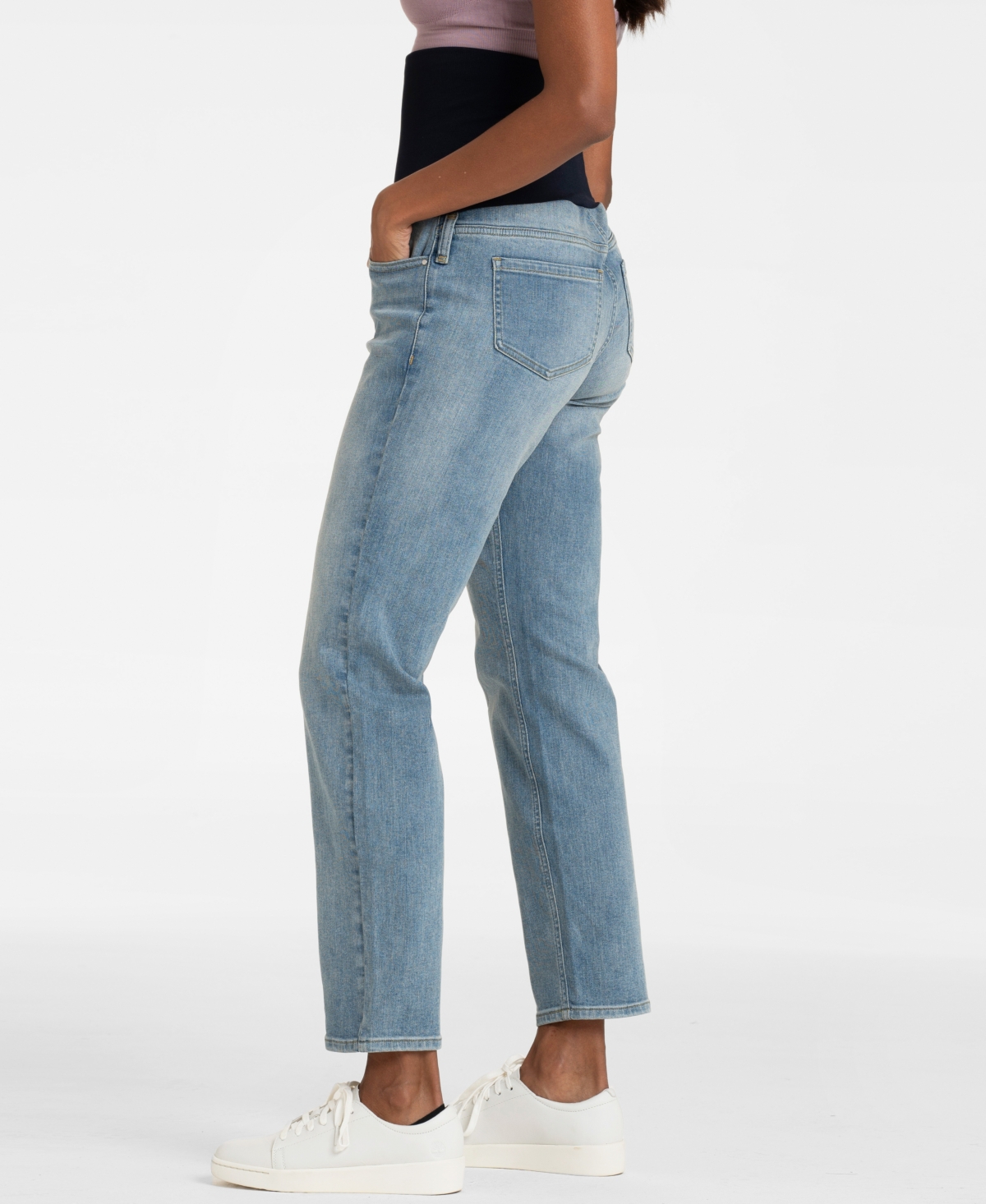 Shop Seraphine Women's Tapered Post Maternity Jeans In Light Blue