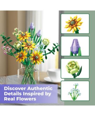 Sunflower Bouquet Floral Collection Building Block Set - 975 Pcs