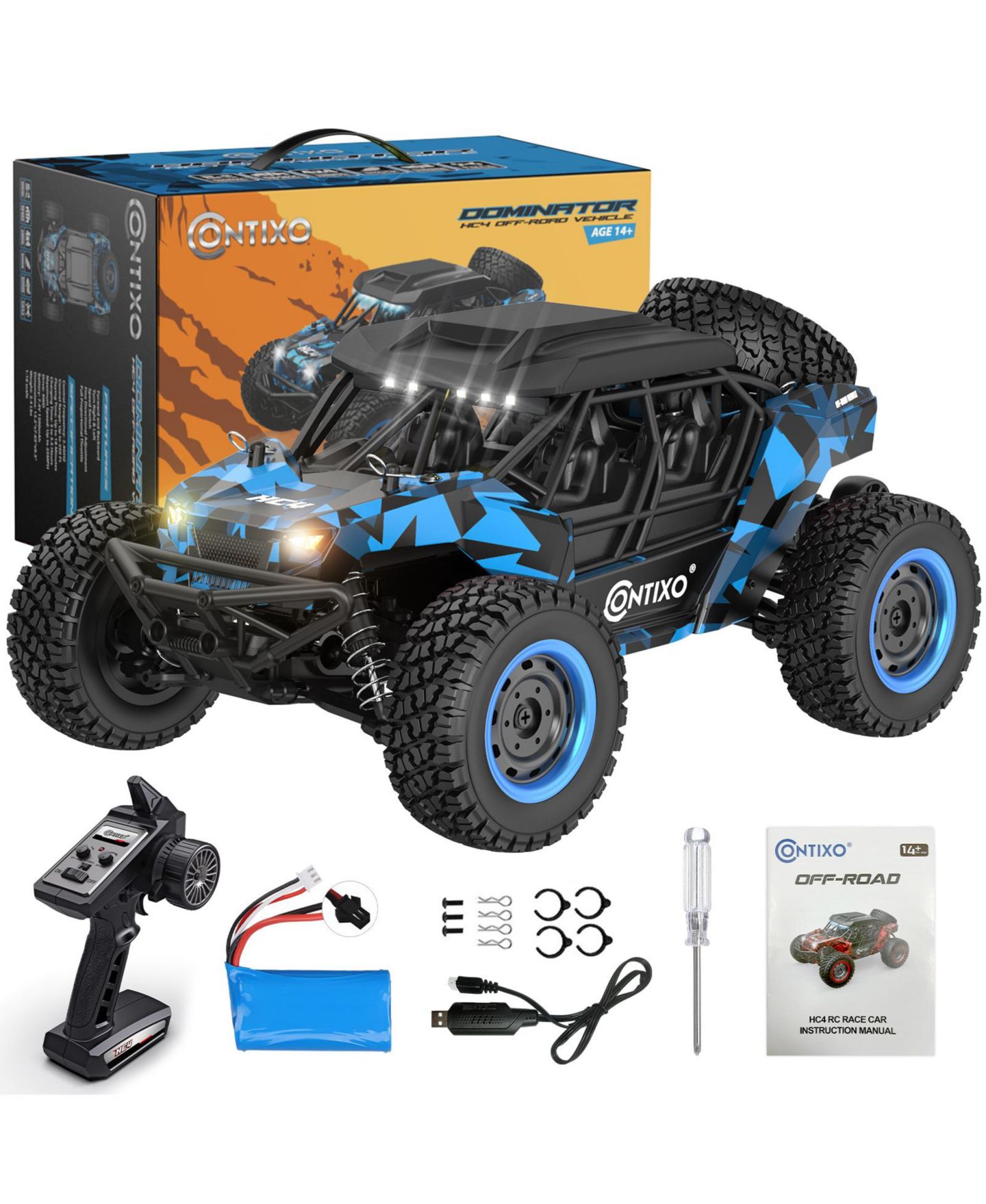 Детская игрушка Contixo 1:16 Scale Dominator Off-Road 4WD RC UTV — фото 1