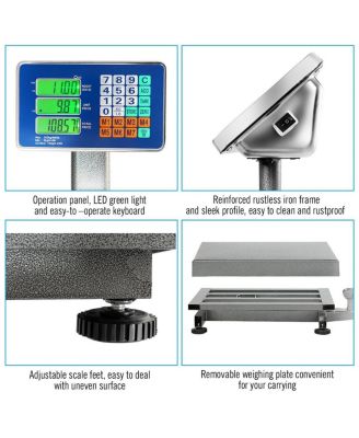 660 lbs Weight Platform Scale Digital Floor Folding Scale