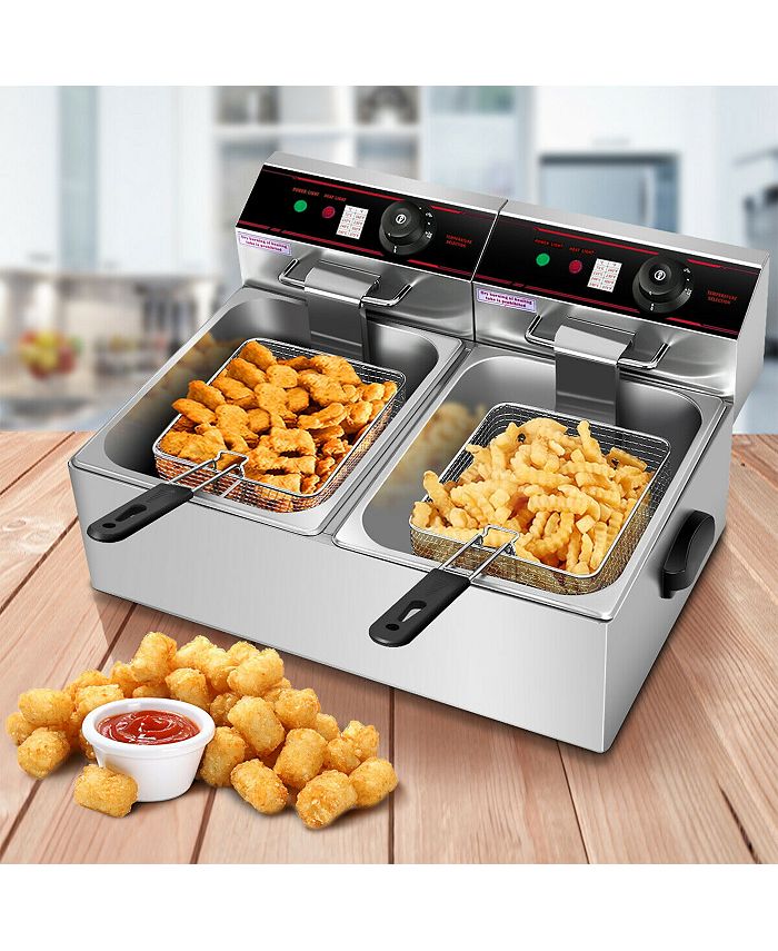 SUGIFT 3400W Dual Tank Electric Countertop Deep Fryer Macy's