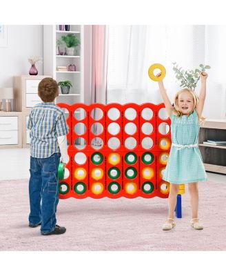Jumbo 4-to-Score Giant Game Set with 42 Jumbo Rings and Quick-Release Slider
