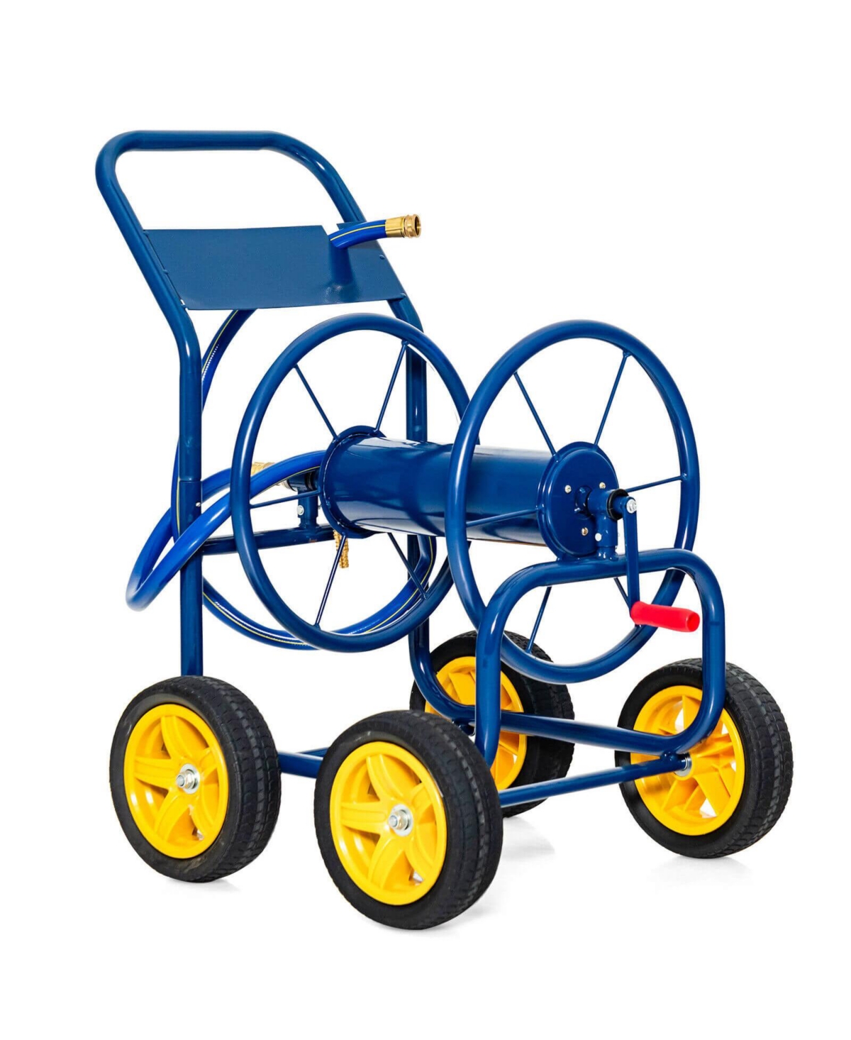 Garden Hose Reel Cart Holds 330ft of 3/4 Inch or 5/8 Inch Hose - Blue