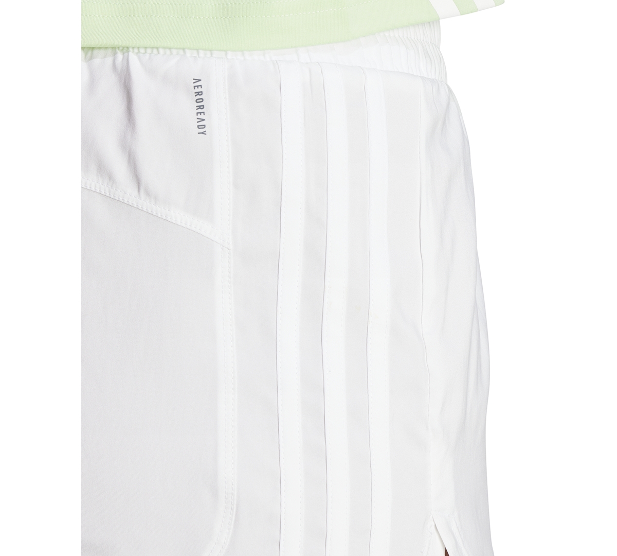 adidas Women's Pacer Training 3-Stripes Woven High-Rise Shorts -white