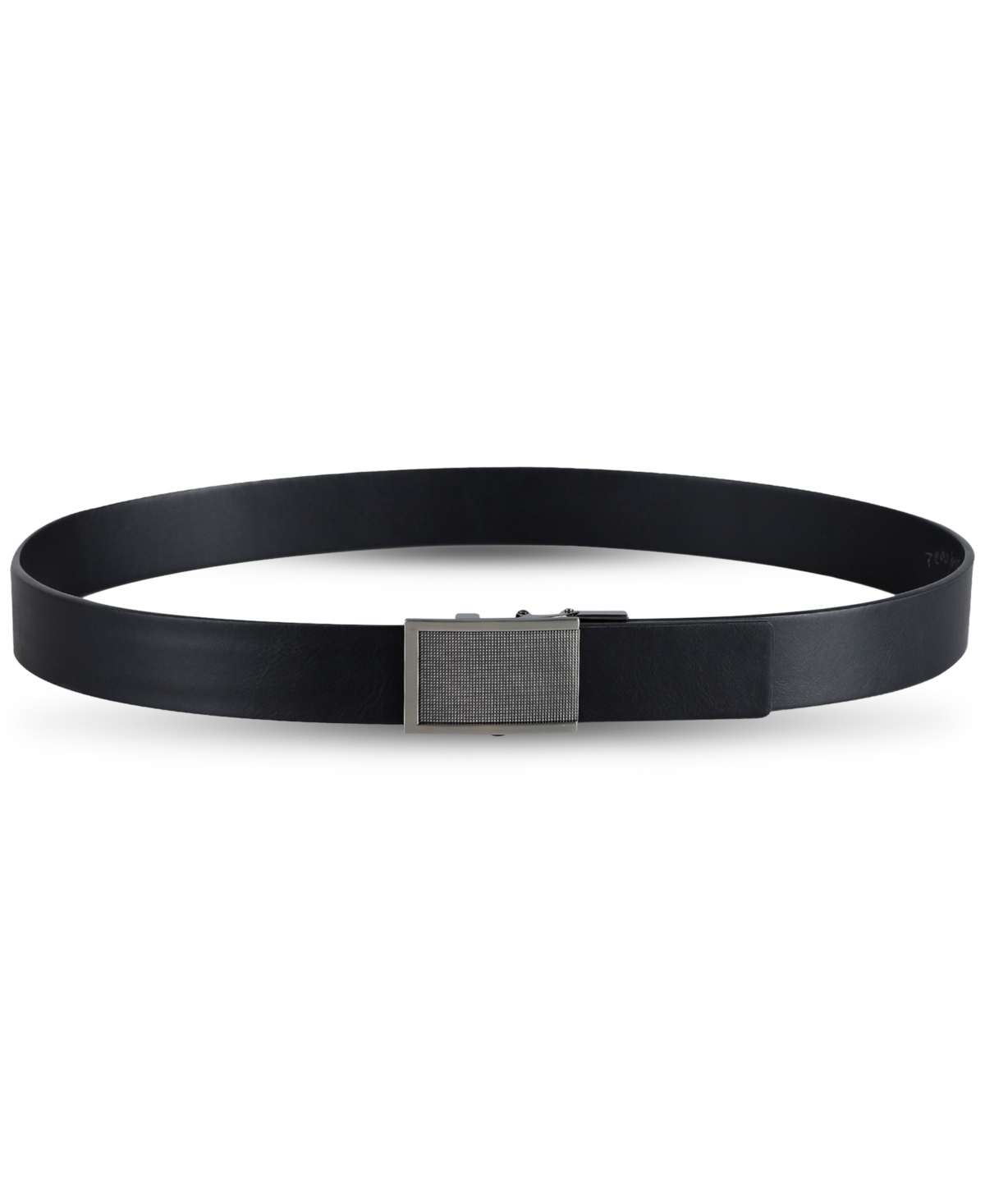 Exact Fit Men's Faux-Leather Track Lock Belt