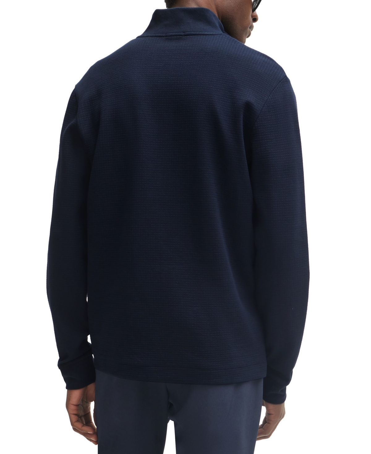 Boss by Hugo Boss Men's Long-Sleeved Zip Neck Slim-Fit T-Shirt