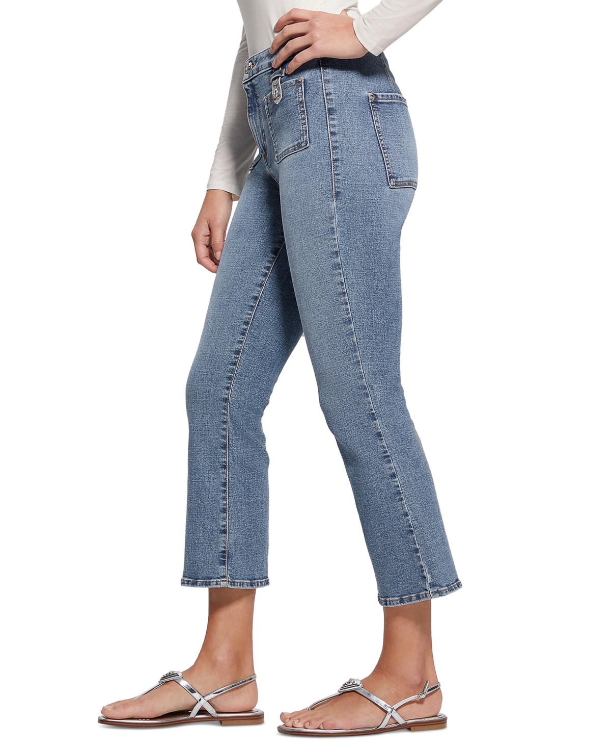 Shop Guess Women's Tahlia Kick Flare Jeans In Time Machine