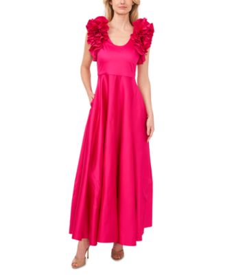 CeCe - Women's Ruffled Cap Sleeve Maxi Dress
