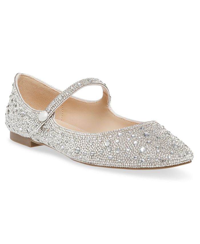 Women s Tess Rhinestone Mary Jane Evening Flats