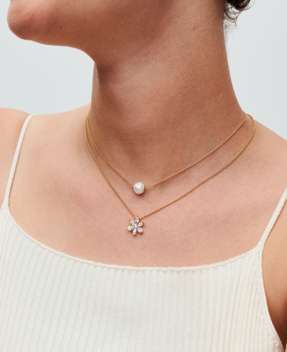 Pandora 14k Gold-plated Sparkling Treated Freshwater Cultured Pearl Collier Necklace In Gold