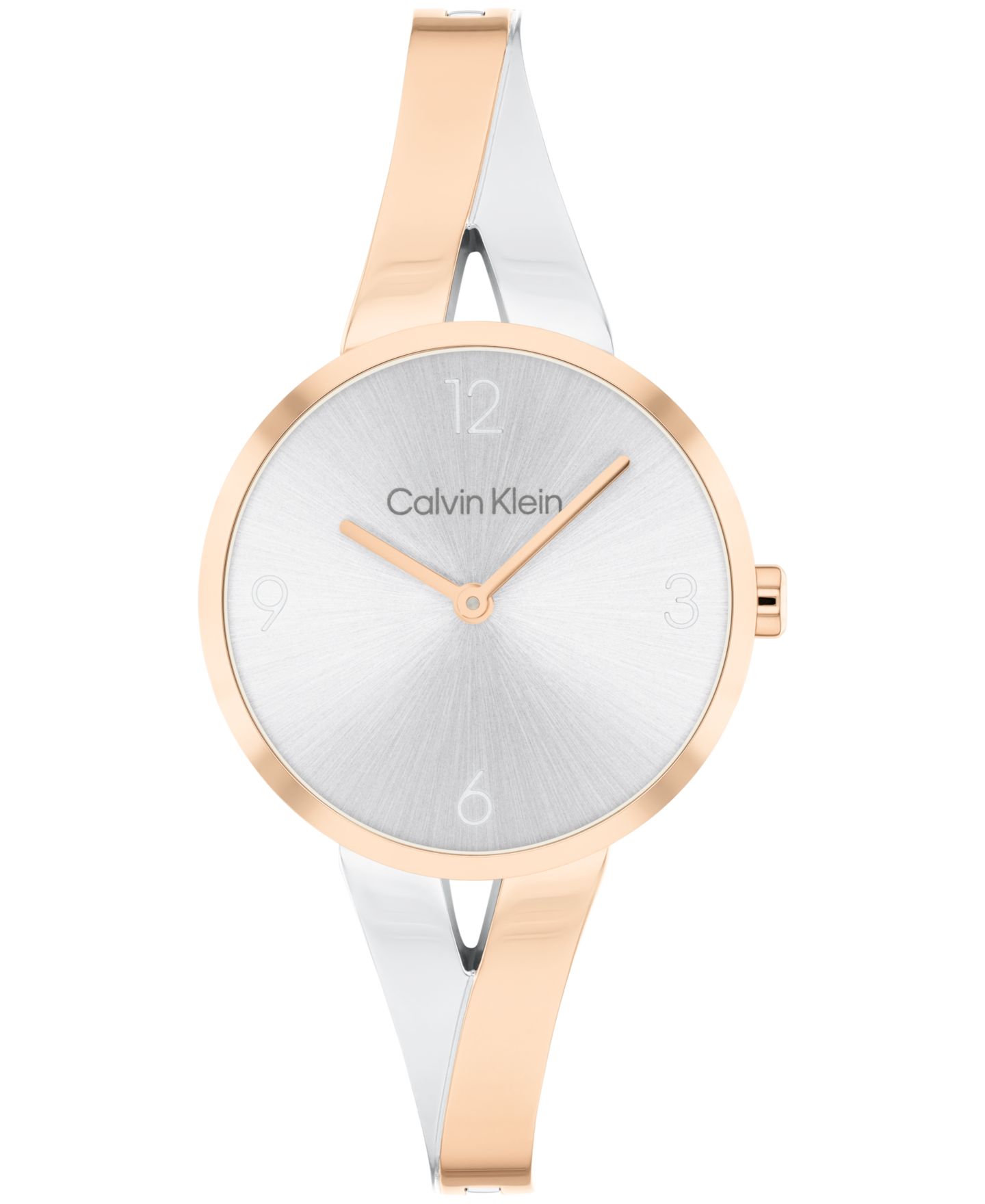 Женские часы Calvin Klein Joyful Two-Tone Stainless Steel Bangle Bracelet Watch 30mm — фото 1