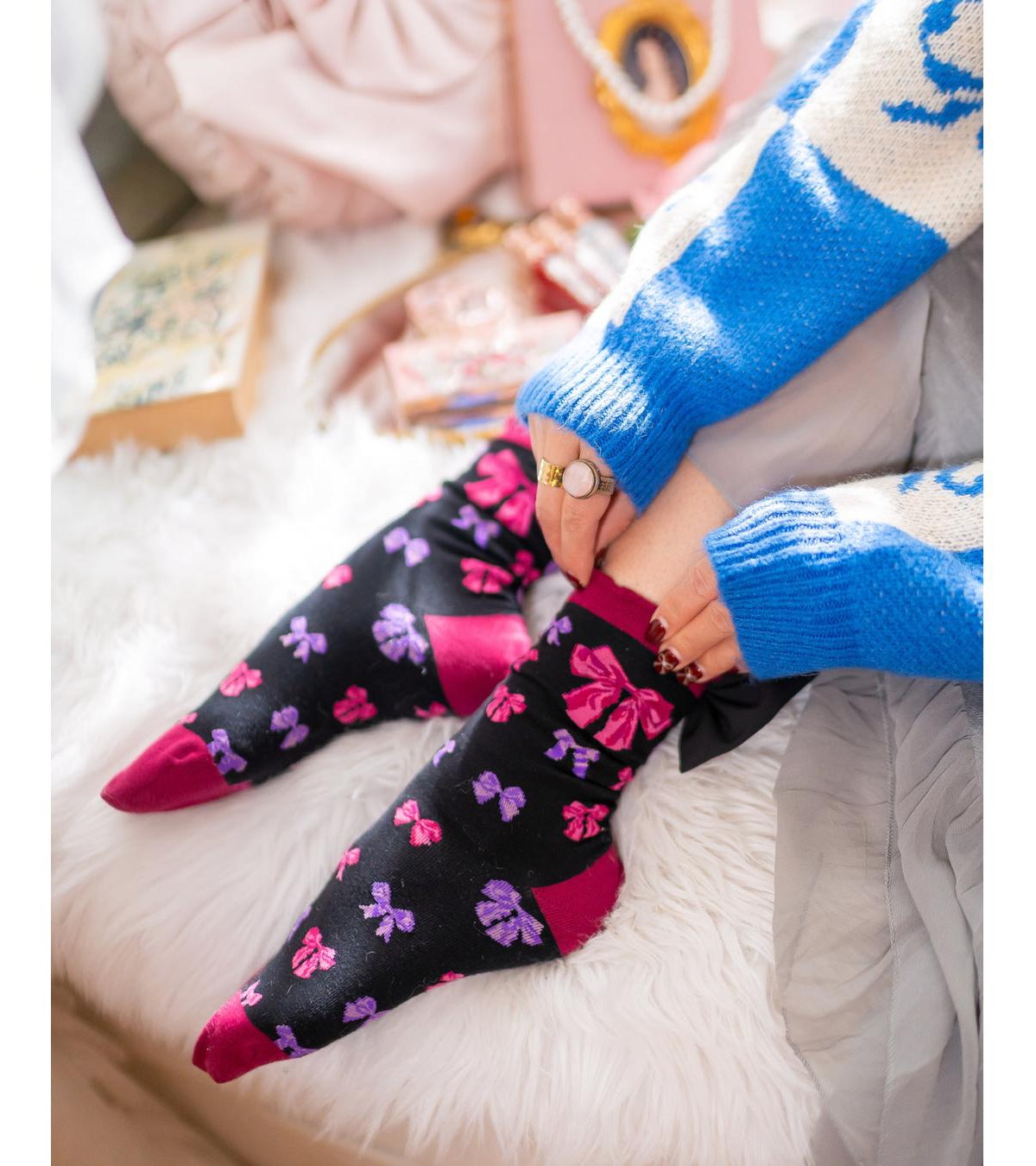 Shop Sock Candy Women's Big Bow Energy Ruffle Sock In Bows
