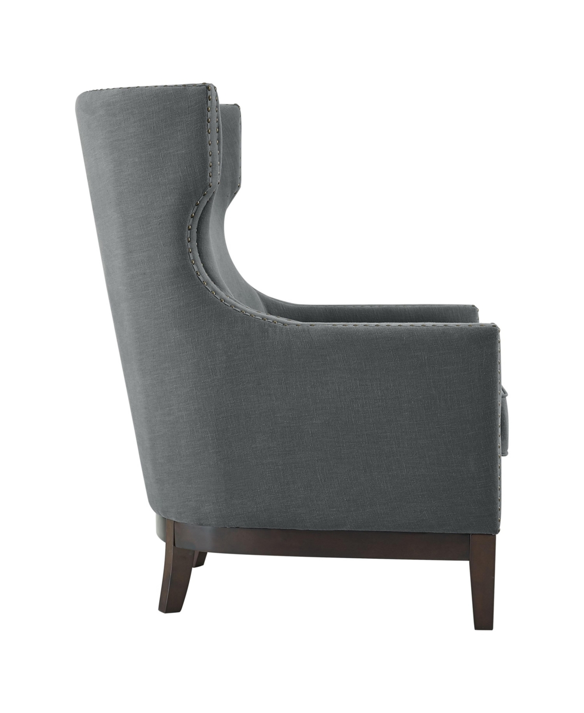 Shop Steve Silver Roswell 29" Linen Accent Chair In Medium Gray