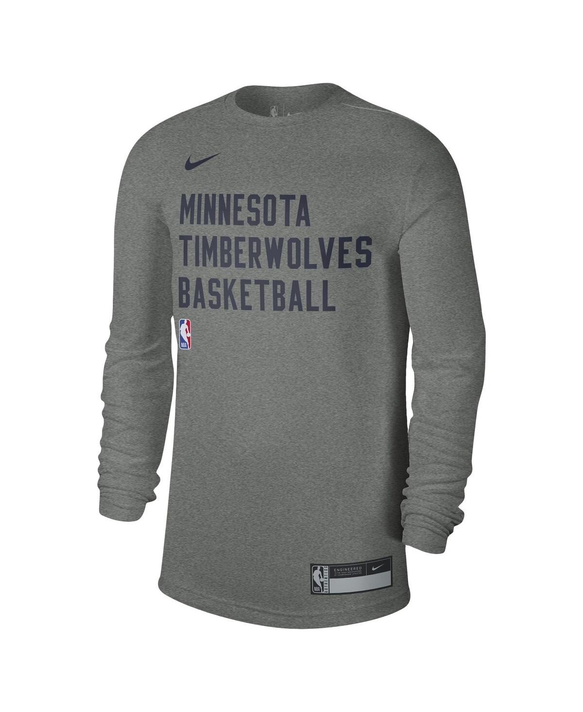 Shop Nike Men's And Women's  Heather Gray Minnesota Timberwolves 2023/24 Legend On-court Practice Long Sle