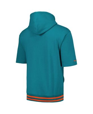 Men's Aqua Miami Dolphins Pre-Game Short Sleeve Pullover Hoodie
