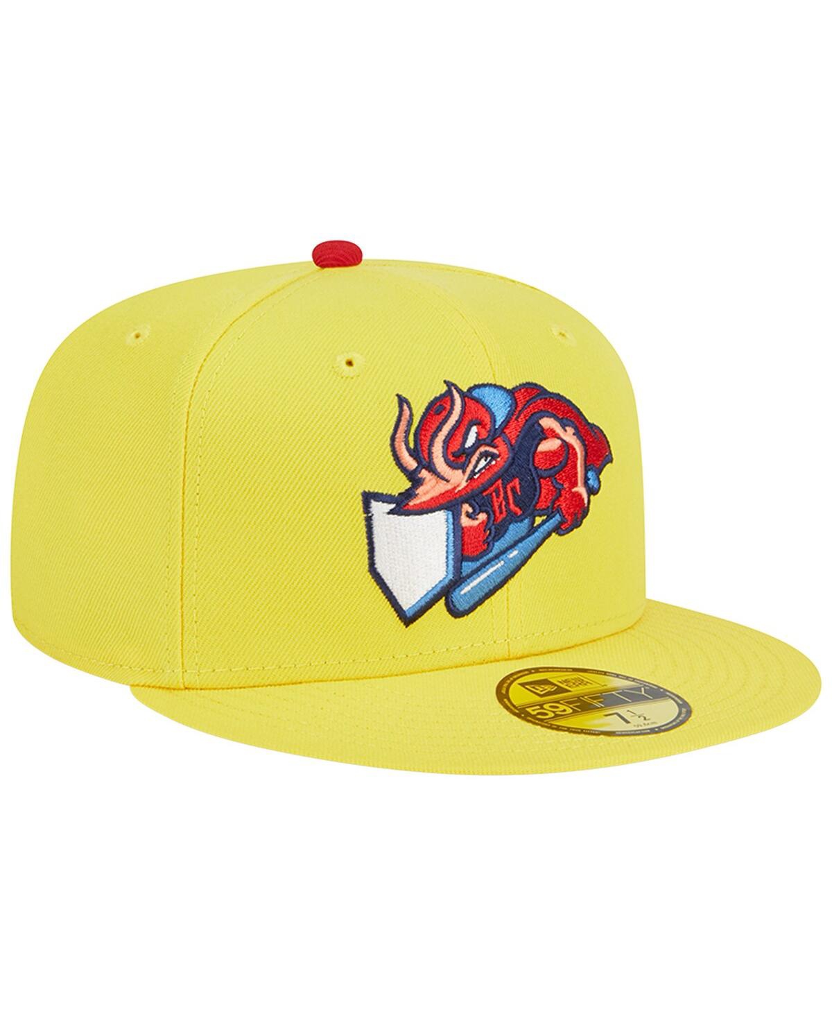 Men's New EraJacksonville Jumbo Shrimp Theme Nights Captain Crustacean 59FIFTY Fitted Hat - Yellow