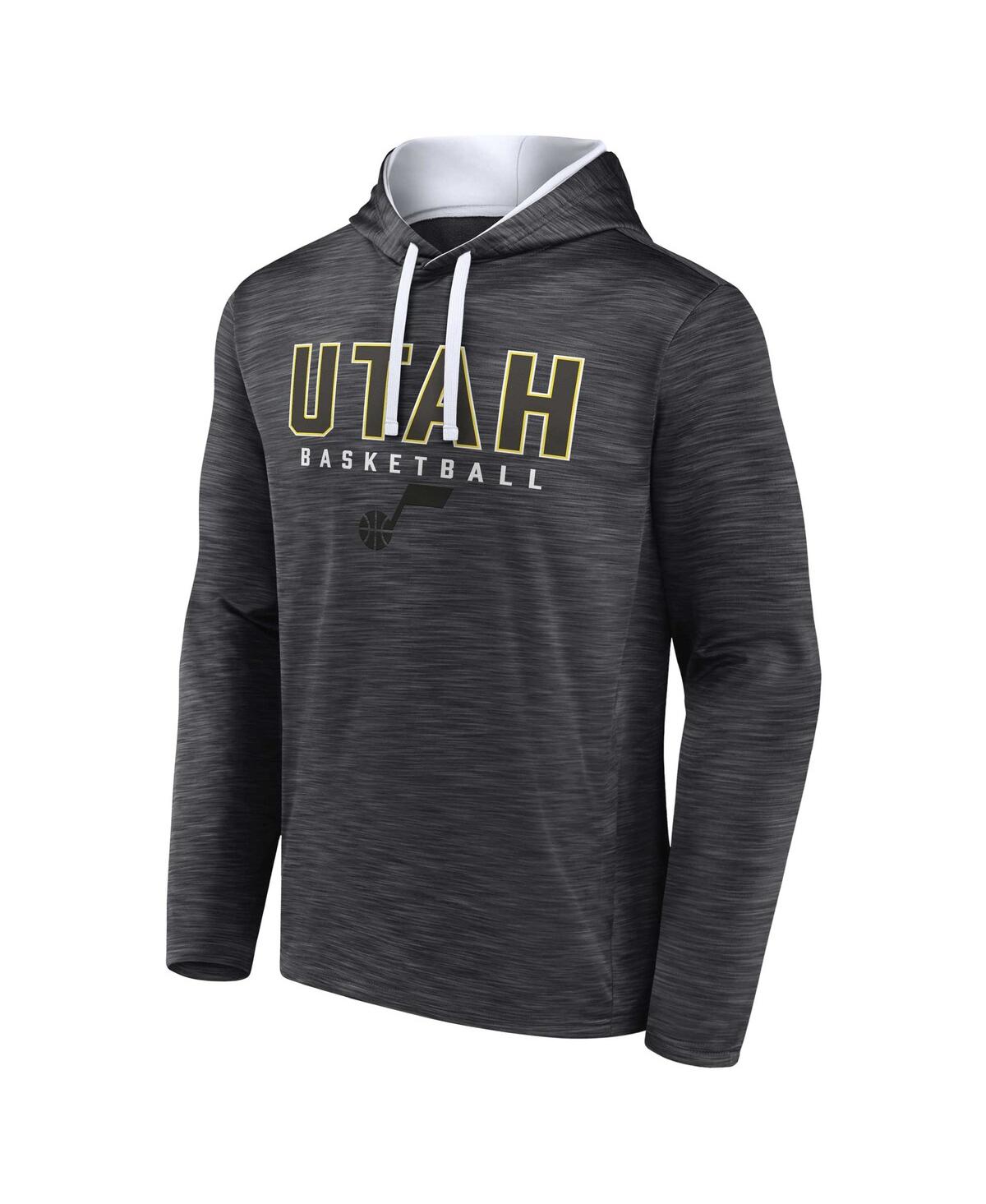Men's FanaticsUtah Jazz Fast Break Pullover Hoodie - Heather Charcoal