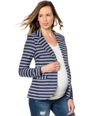 A Pea in the Pod - Striped Maternity Blazer