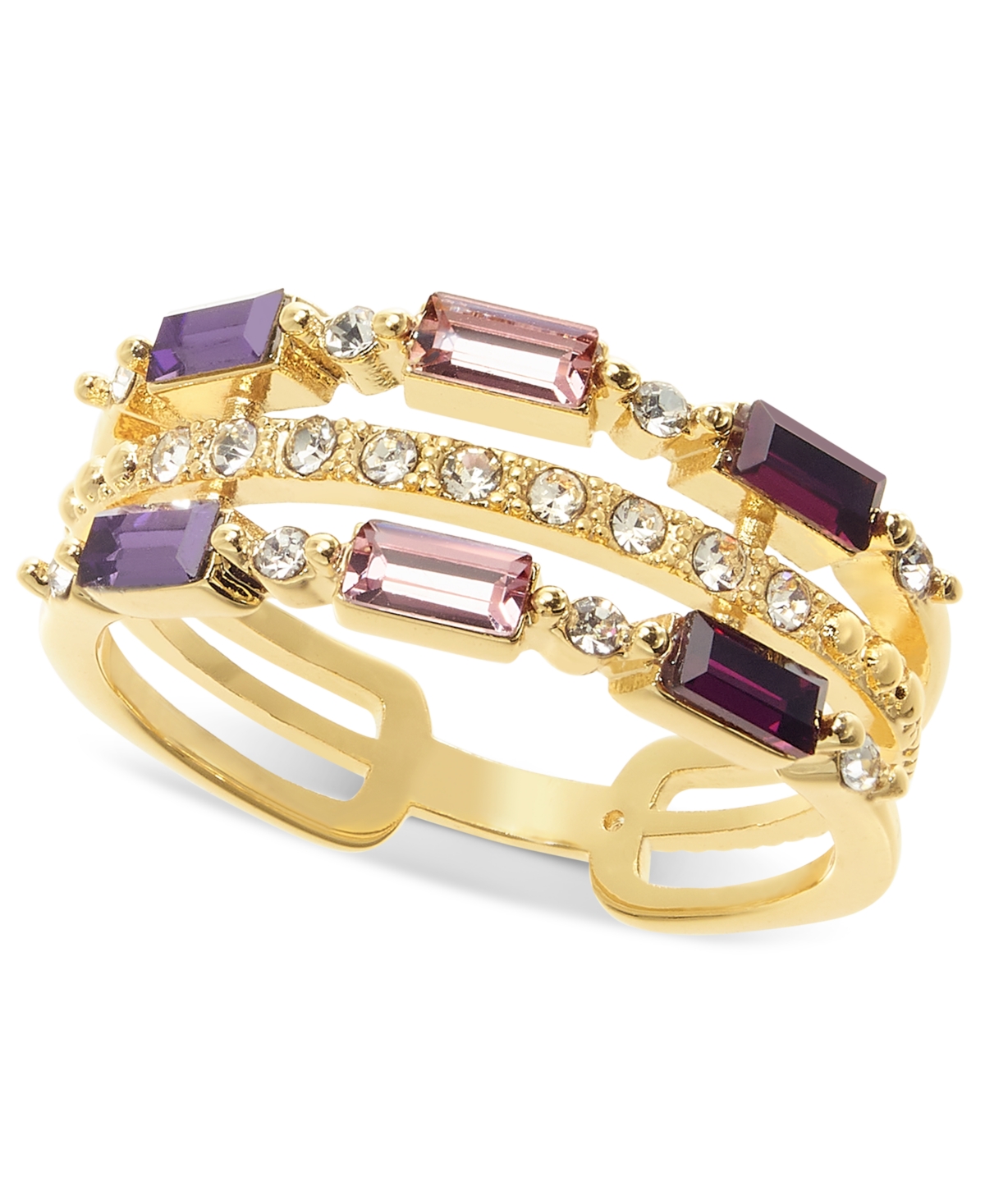 Gold-Tone Purple Stone Multi Row Ring, Created for Macy's - Gold