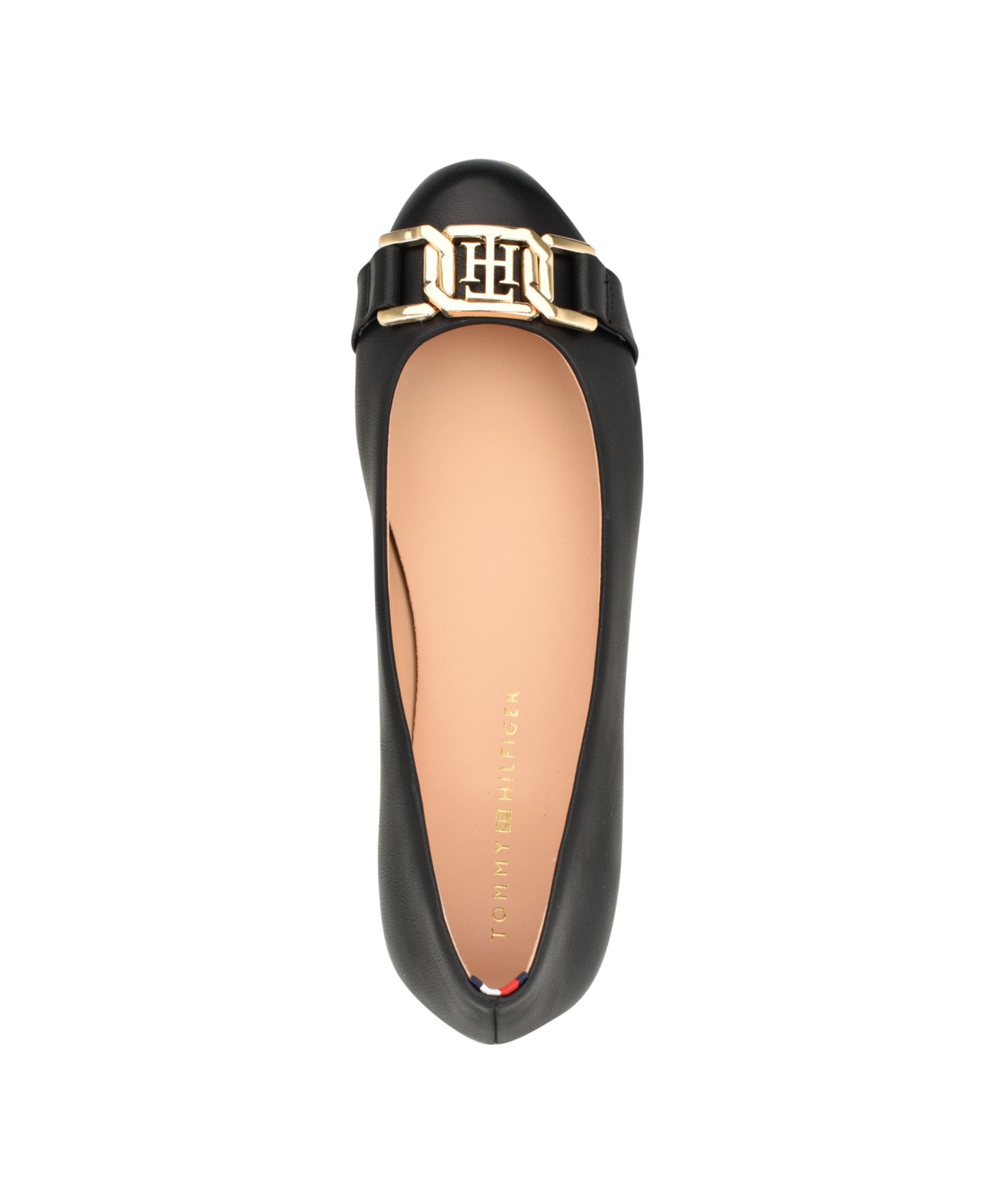 Женские балетки Tommy Hilfiger Gallyne Ornamented Classic Ballet Flats, цвет: Чёрный — фото 4