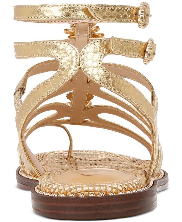Sam Edelman Tianna Embellished Strappy Gladiator Flat Sandals - Macy's