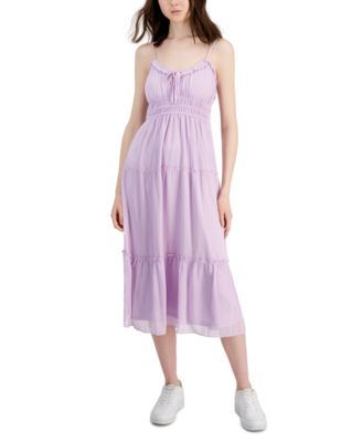 Hippie Rose - Juniors' Floral Spaghetti-Strap Midi Dress