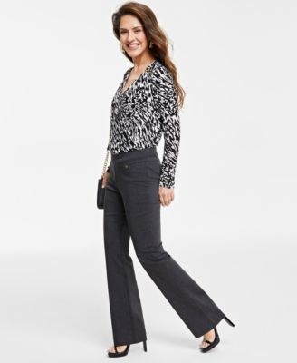 Petite Mid-Rise Bootcut Pants, Created for Macy's 