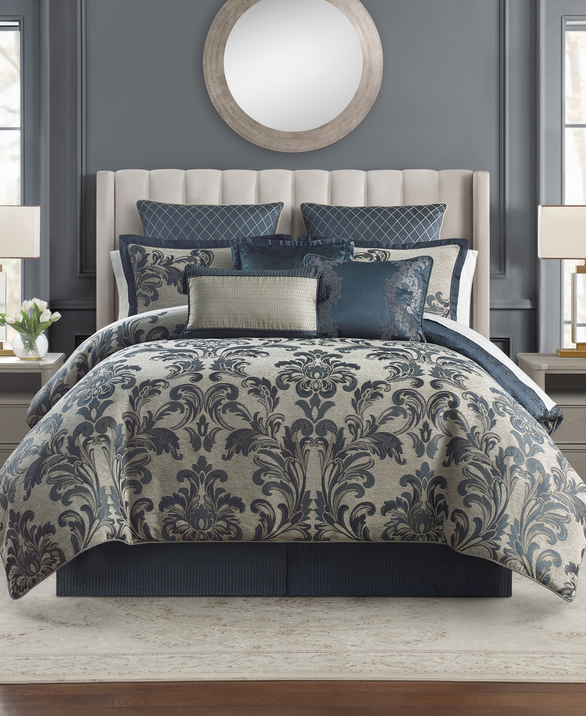 Waterford Everett 6 Piece Comforter Set, California King In Teal