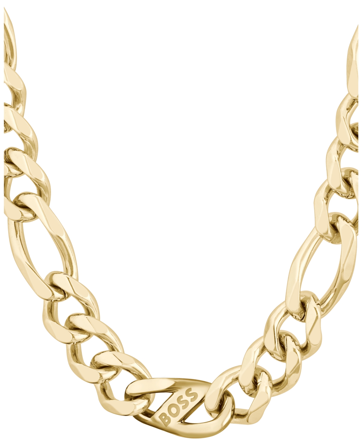 Shop Hugo Boss Boss Men's Rian Ionic Plated Thin Gold-tone Steel Necklace