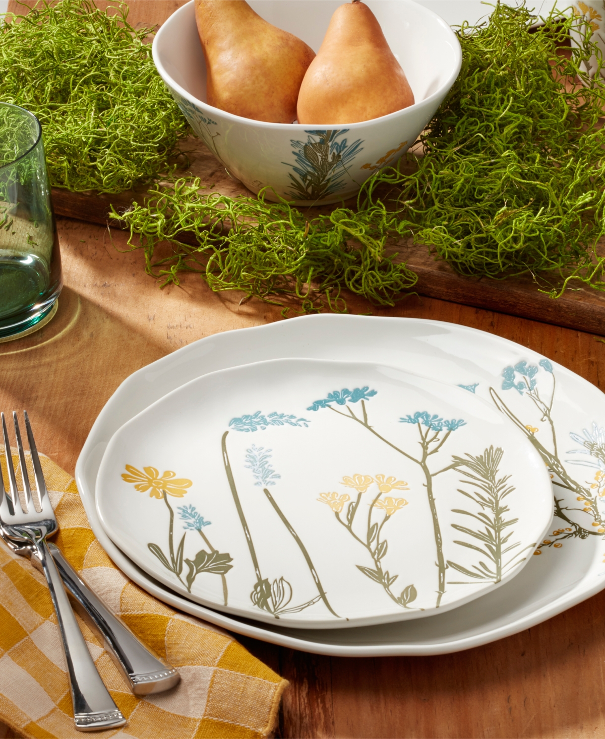 Lenox Wildflowers Dinner Plates, Set Of 4 In White