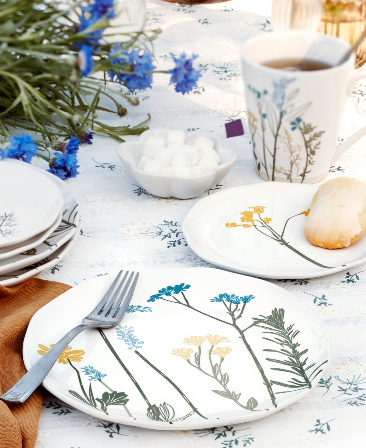 Lenox Wildflowers Accent Plates, Set Of 4 In White