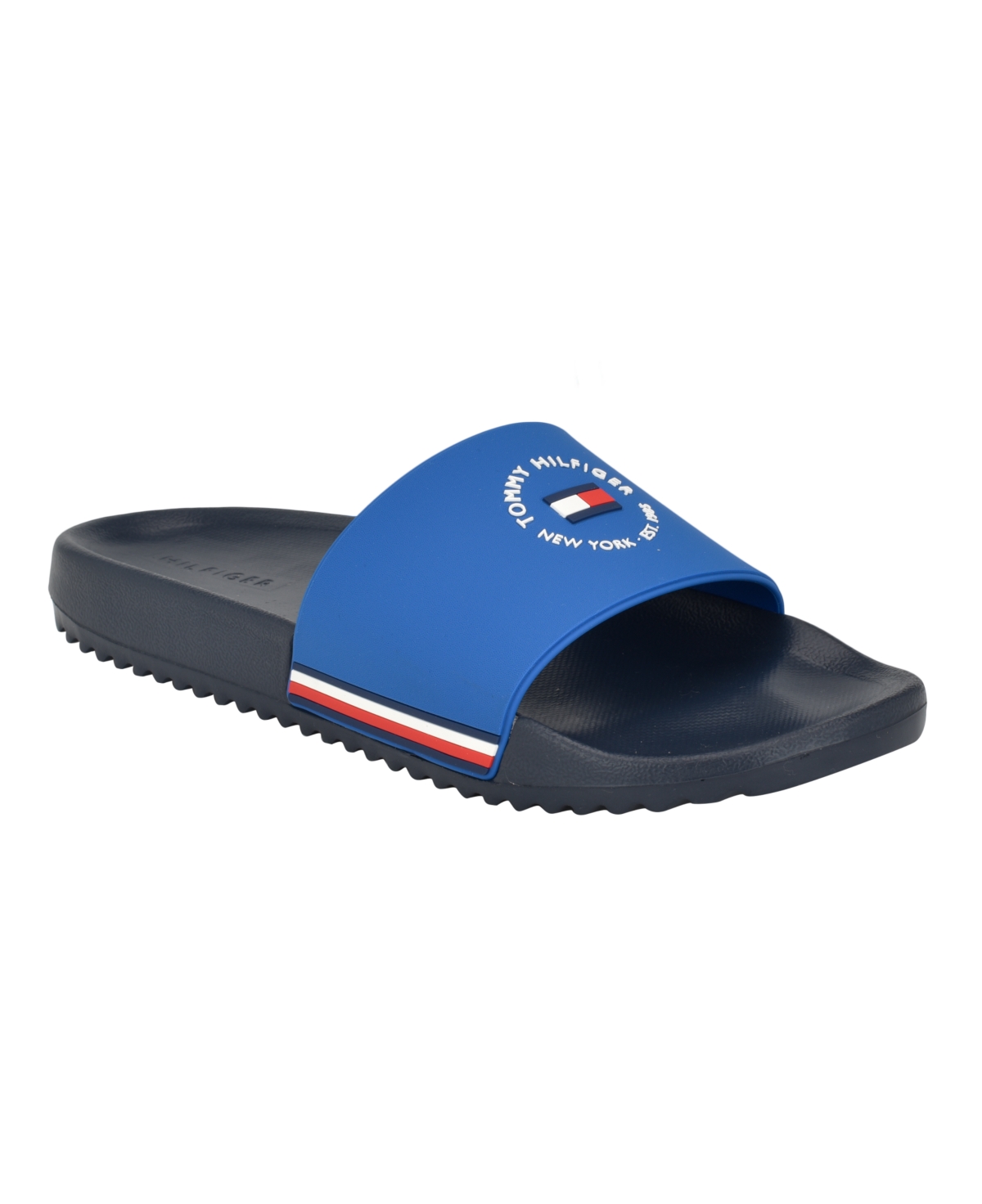 Tommy hilfiger blue slides on sale