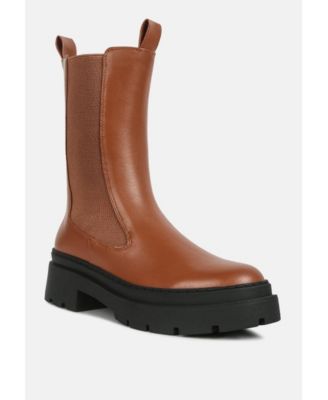 Womens Jolt Elasticated Gussets Lug Sole Boots