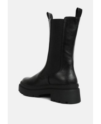 Womens Jolt Elasticated Gussets Lug Sole Boots