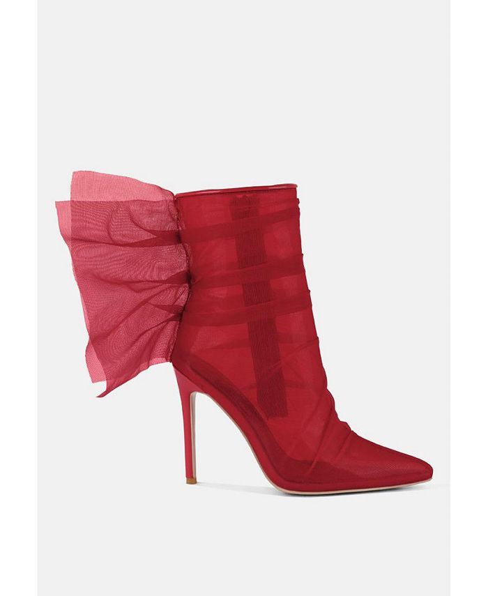 Macy's red clearance ankle boots