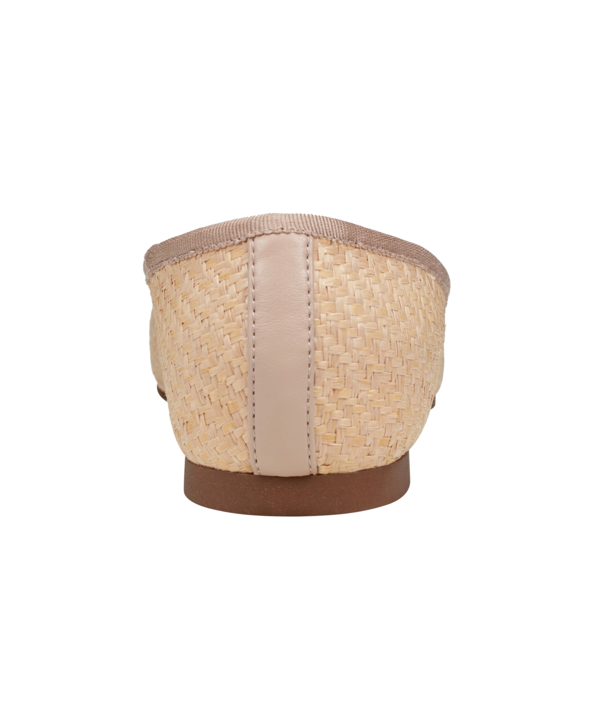 Bandolino Women's Paprika Bow Detail Ballet Flats - Light Natural Woven - Textile, Faux Leat