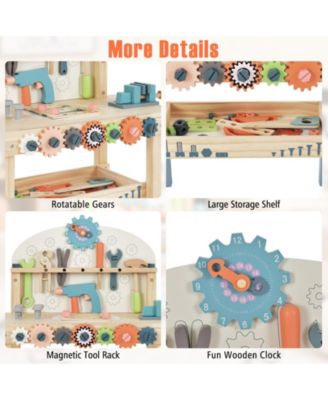 Kids Play Tool Workbench with Realistic Accessories