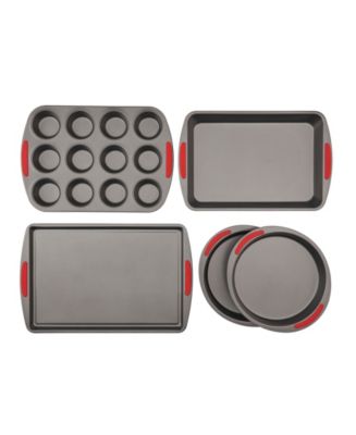 Good Cook Mega grip 5 Piece Nonstick Steel Bakeware Set with Cookie Sheet, Roast Pan, 2 Cake Pans, and Muffin Pan - Macy's