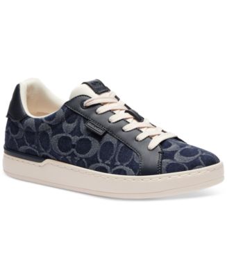 COACH Women's Lowline Lace Up Low Top Signature Sneakers