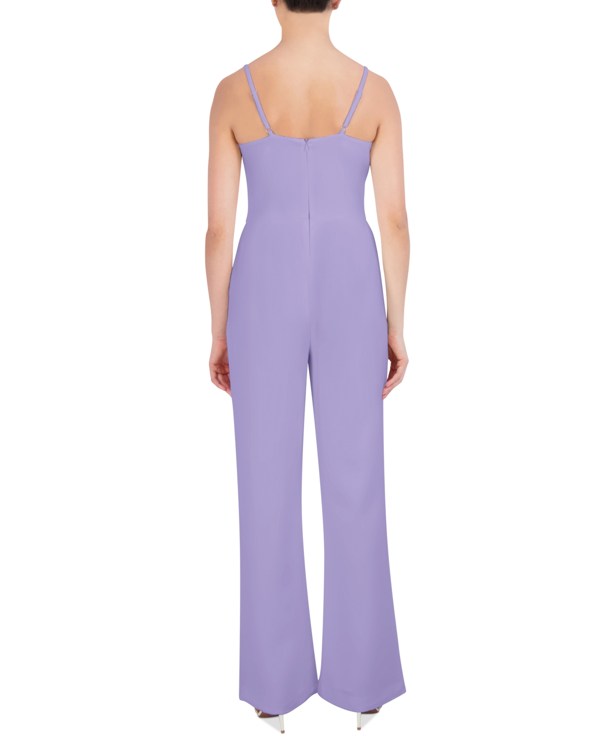 Shop Bcbg New York Women's Sweetheart-neck Suiting Jumpsuit In Lavender