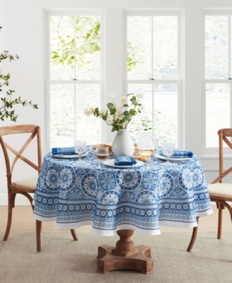 Vietri Medallion Blue Block Print Collection